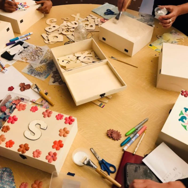 A craft workshop as part of BLF's Paul Hamlyn Community Project