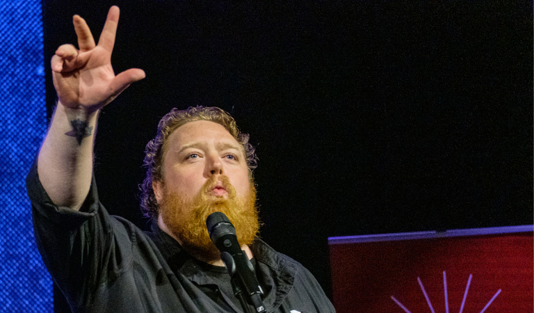 A performance during Loud Poets at BLF 2025