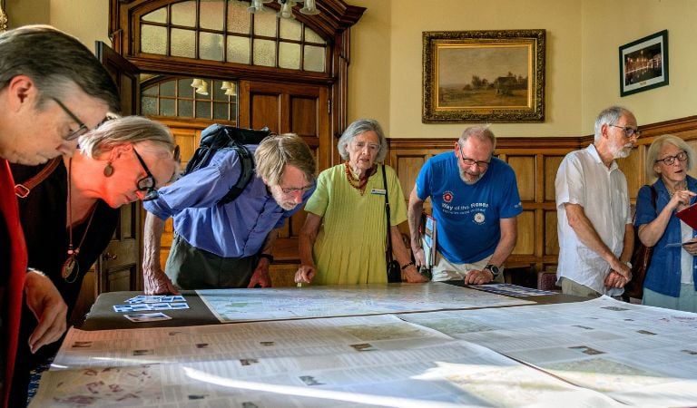 A group view the Historic Towns Trust map of Bradford at BLF 2025